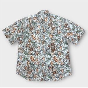 Vtg 90's Banana Republic Safari & Travel Clothing Co Koi Fish Hawaiian Shirt XL